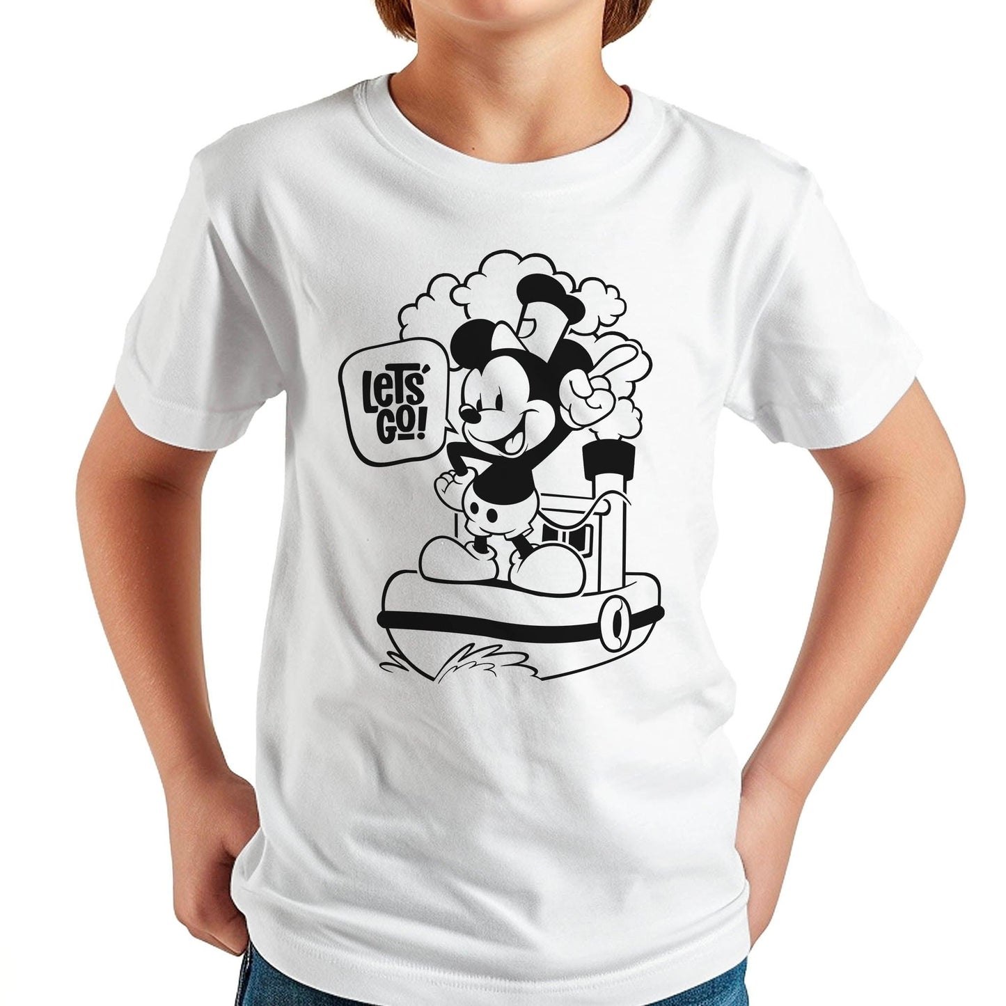 Let's Go! Youth Tee - Steamboat Willie World