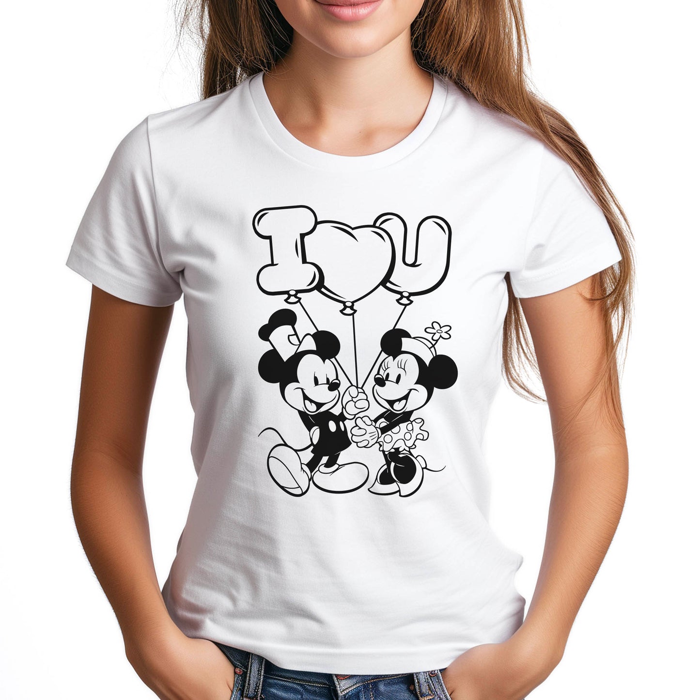 I Heart You! Women's Fitted Tee - Steamboat Willie World