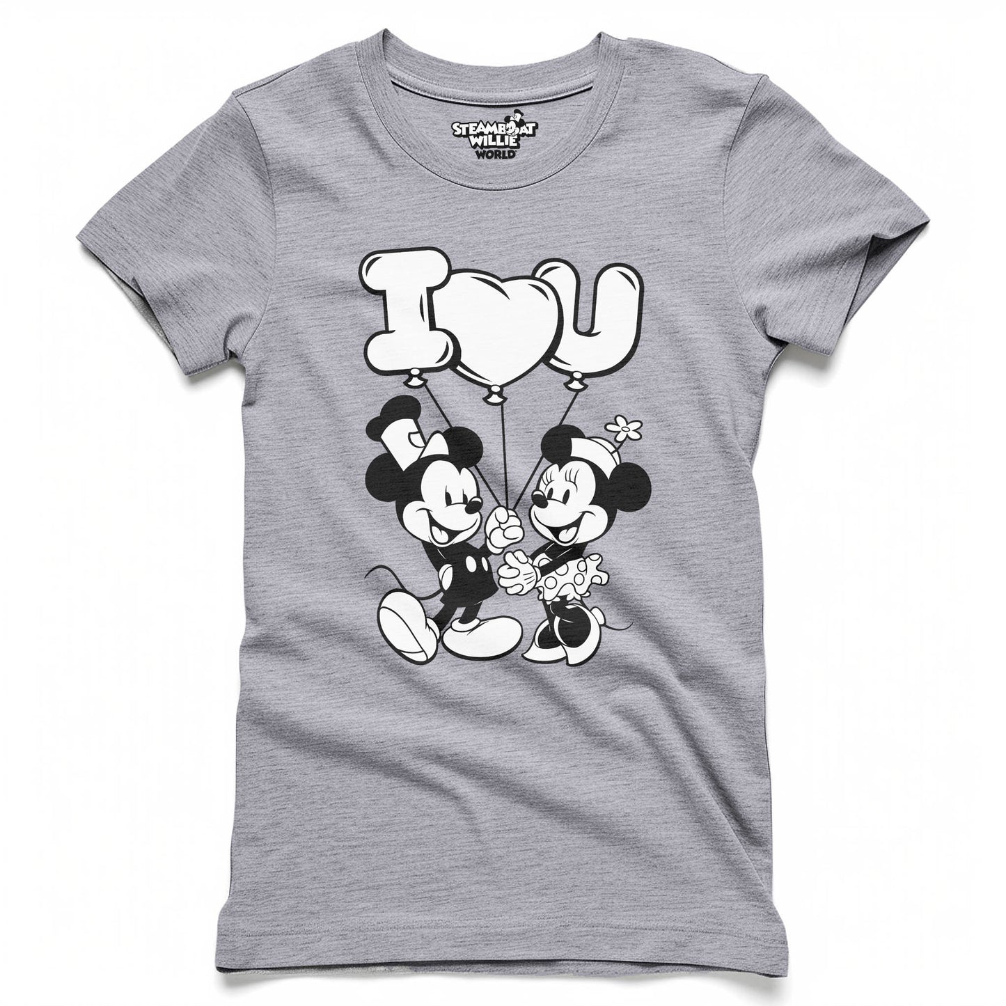 I Heart You! Women's Fitted Tee - Steamboat Willie World