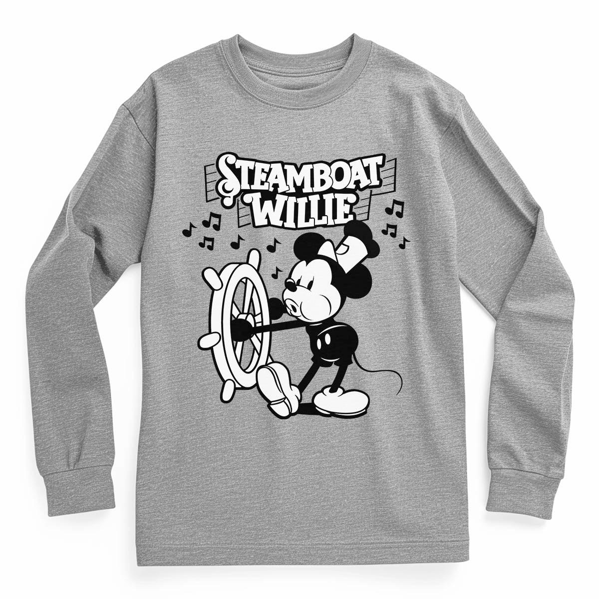 Willie Symphony Youth Long Sleeve Tee - Steamboat Willie World