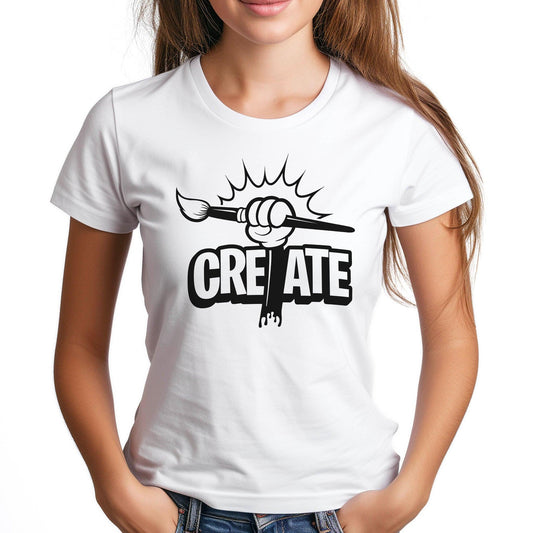 Create! Women's Fitted Tee - Steamboat Willie World