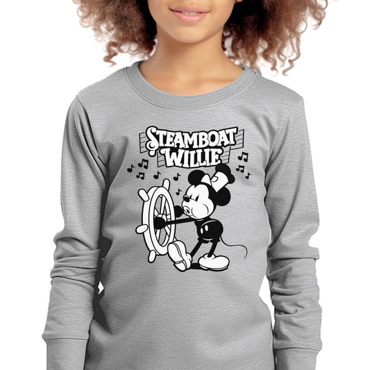 Willie Symphony Youth Long Sleeve Tee - Steamboat Willie World