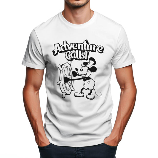 Adventure Calls! Tee - Steamboat Willie World
