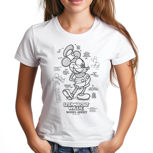 Build Character! Women's Fitted Tee - Steamboat Willie World
