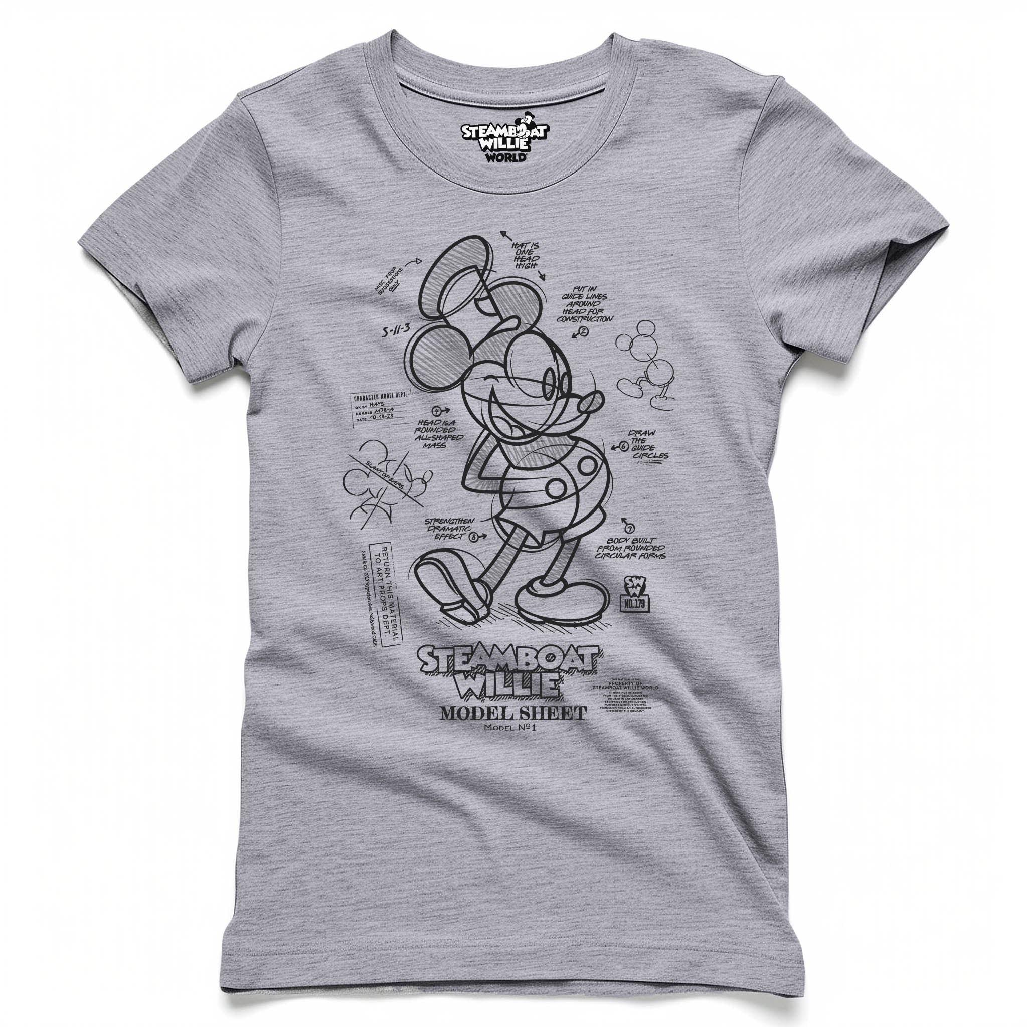 Build Character! Women's Fitted Tee - Steamboat Willie World