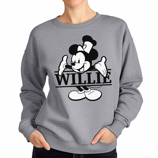 What's My Name? Crewneck Sweatshirt - Steamboat Willie World