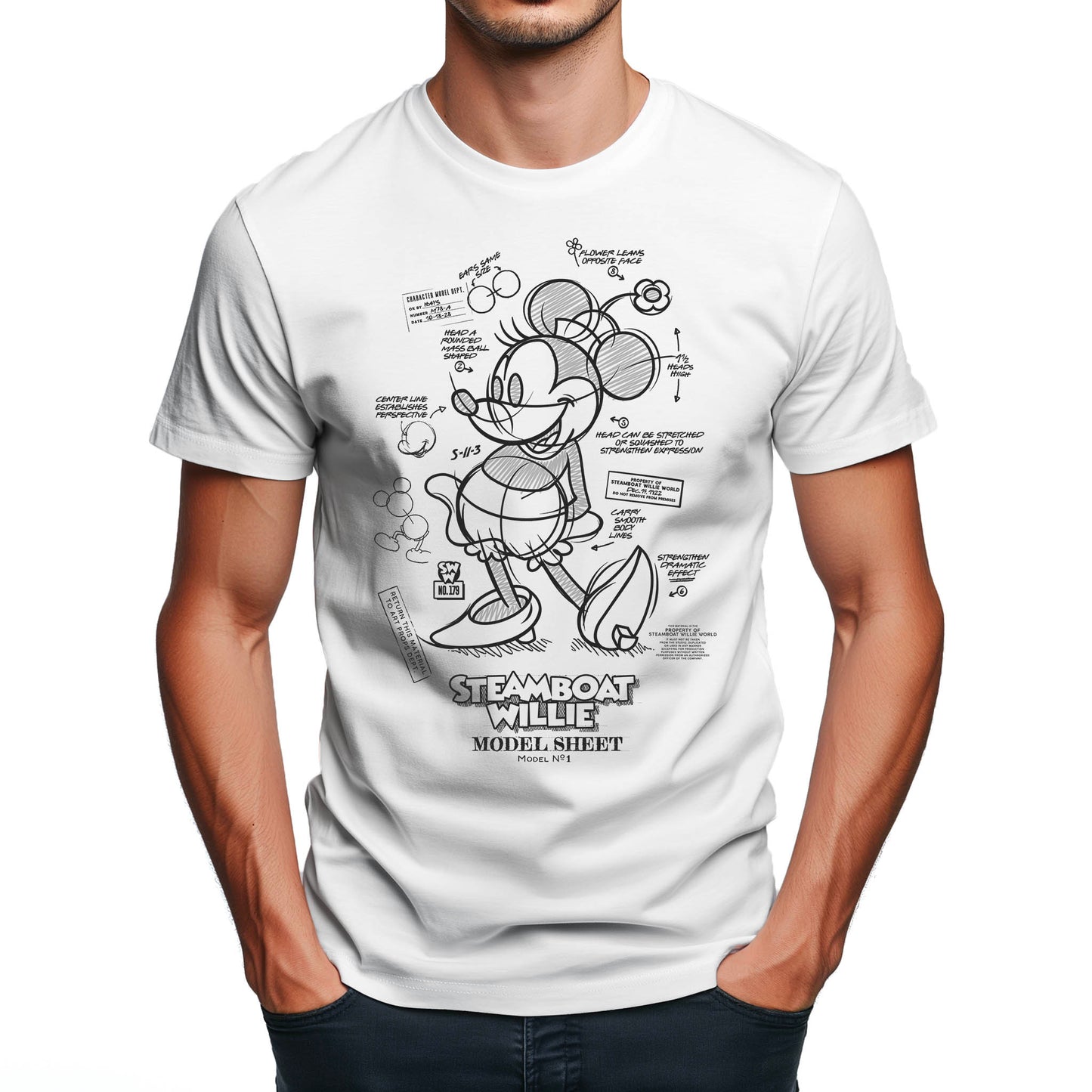 Model Material Tee - Steamboat Willie World