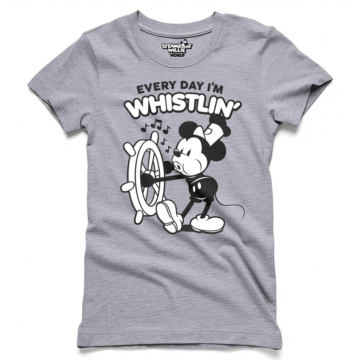 Every Day! Women's Fitted Tee - Steamboat Willie World