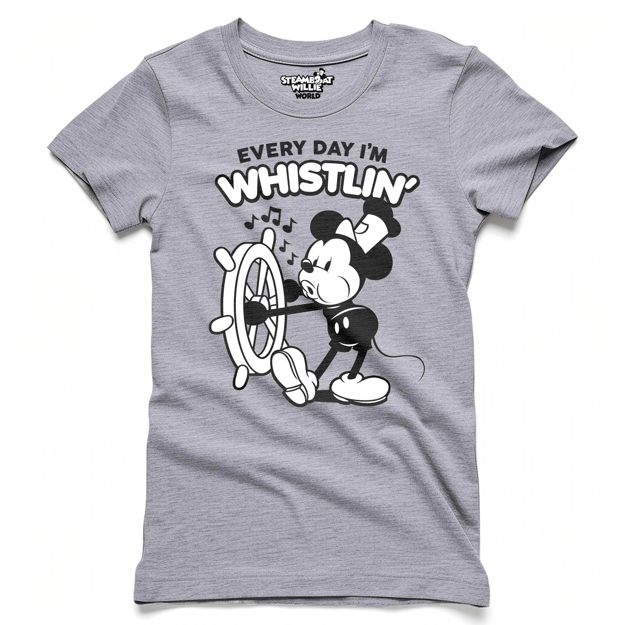 Every Day! Women's Fitted Tee - Steamboat Willie World