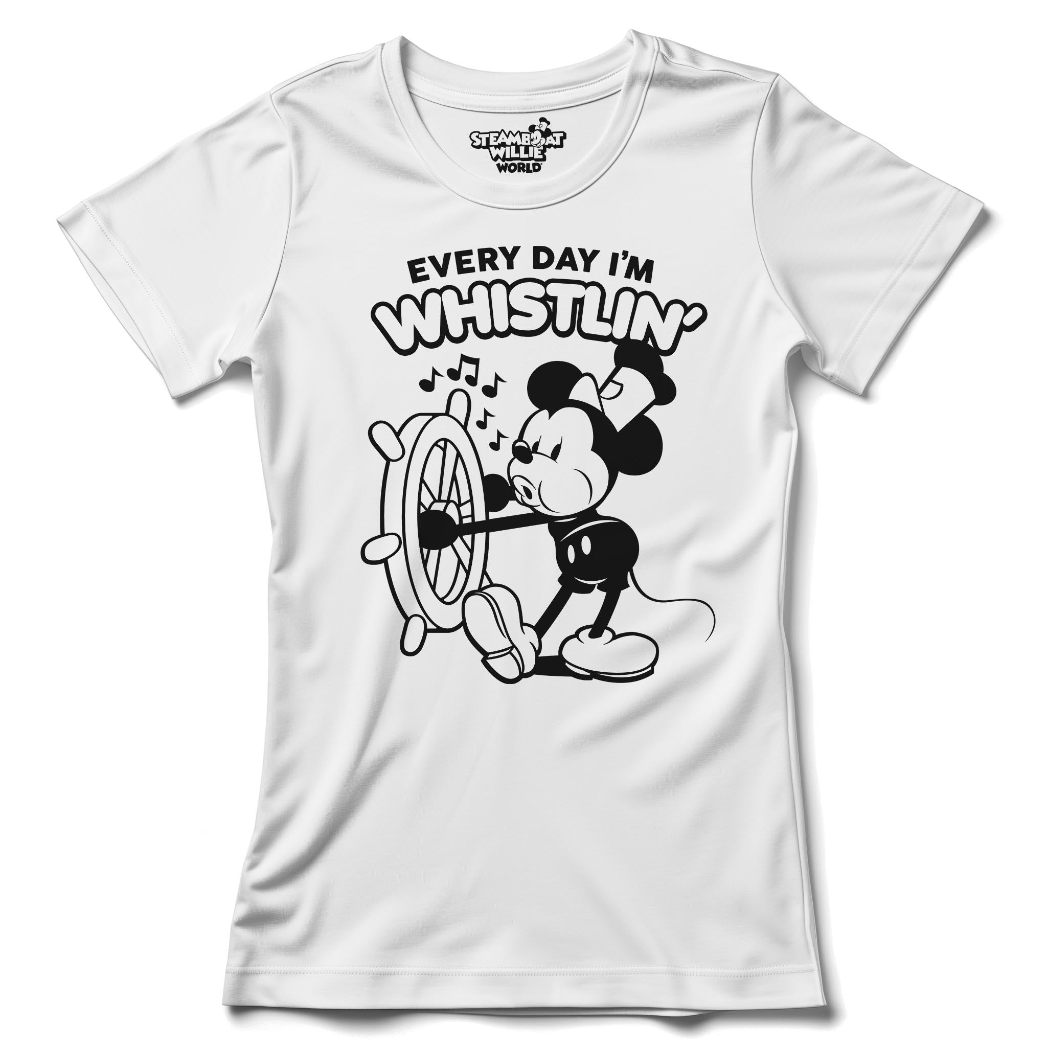 Every Day! Women's Fitted Tee - Steamboat Willie World