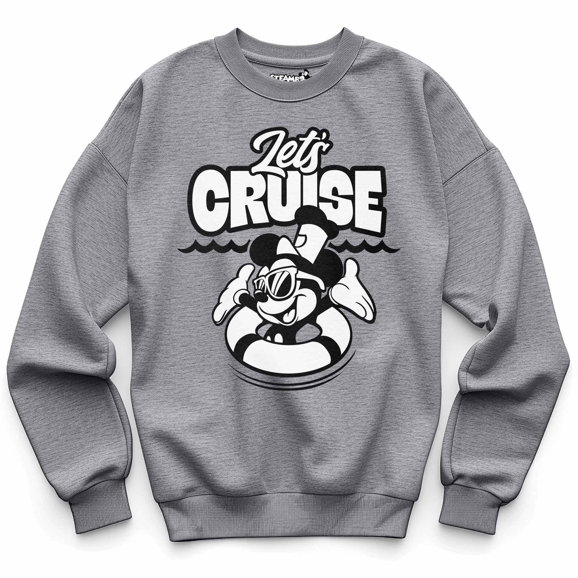 Let's Cruise! Crewneck Sweatshirt - Steamboat Willie World