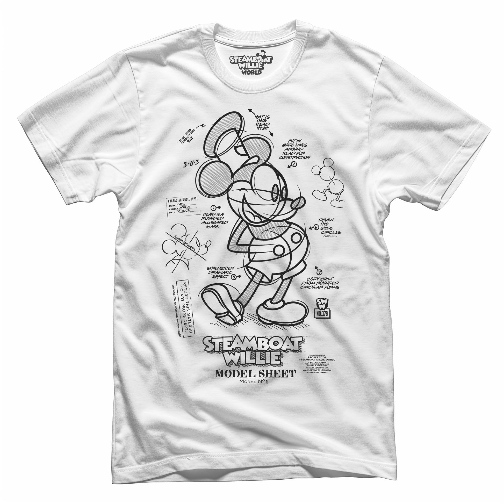 Build Character! Tee - Steamboat Willie World