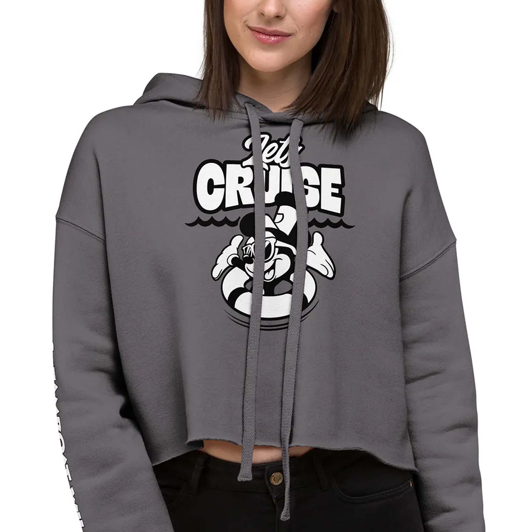 Let's Cruise! Crop Hoodie - Steamboat Willie World