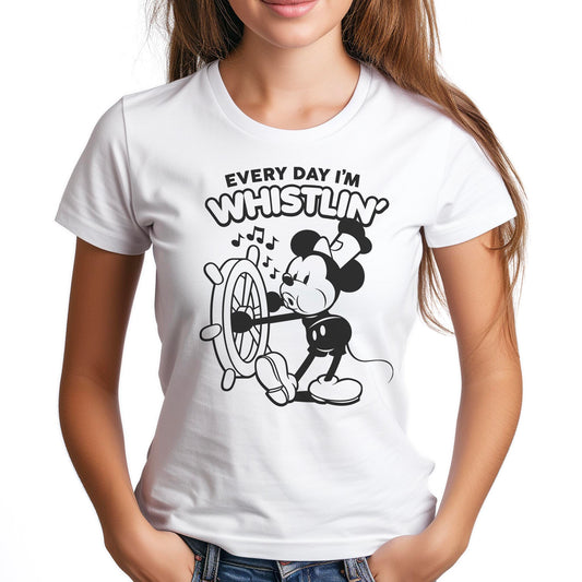 Every Day! Women's Fitted Tee - Steamboat Willie World