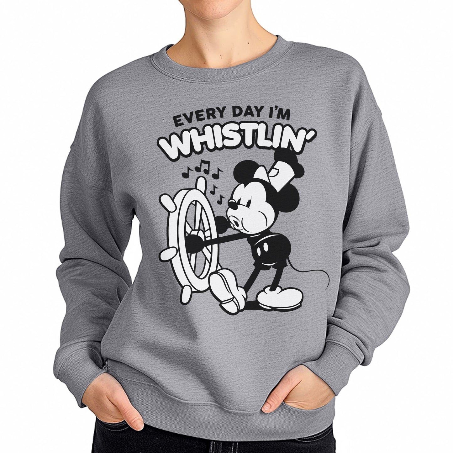 Every Day! Crewneck Sweatshirt - Steamboat Willie World