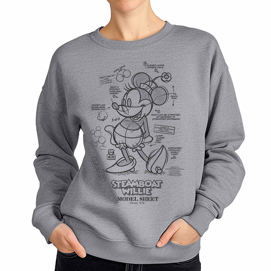 Model Material Crewneck Sweatshirt - Steamboat Willie World