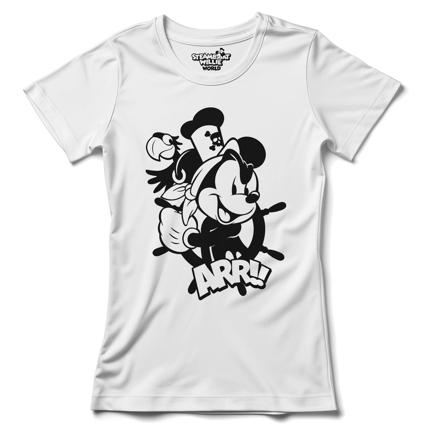 Yo Ho! Women's Fitted Tee - Steamboat Willie World