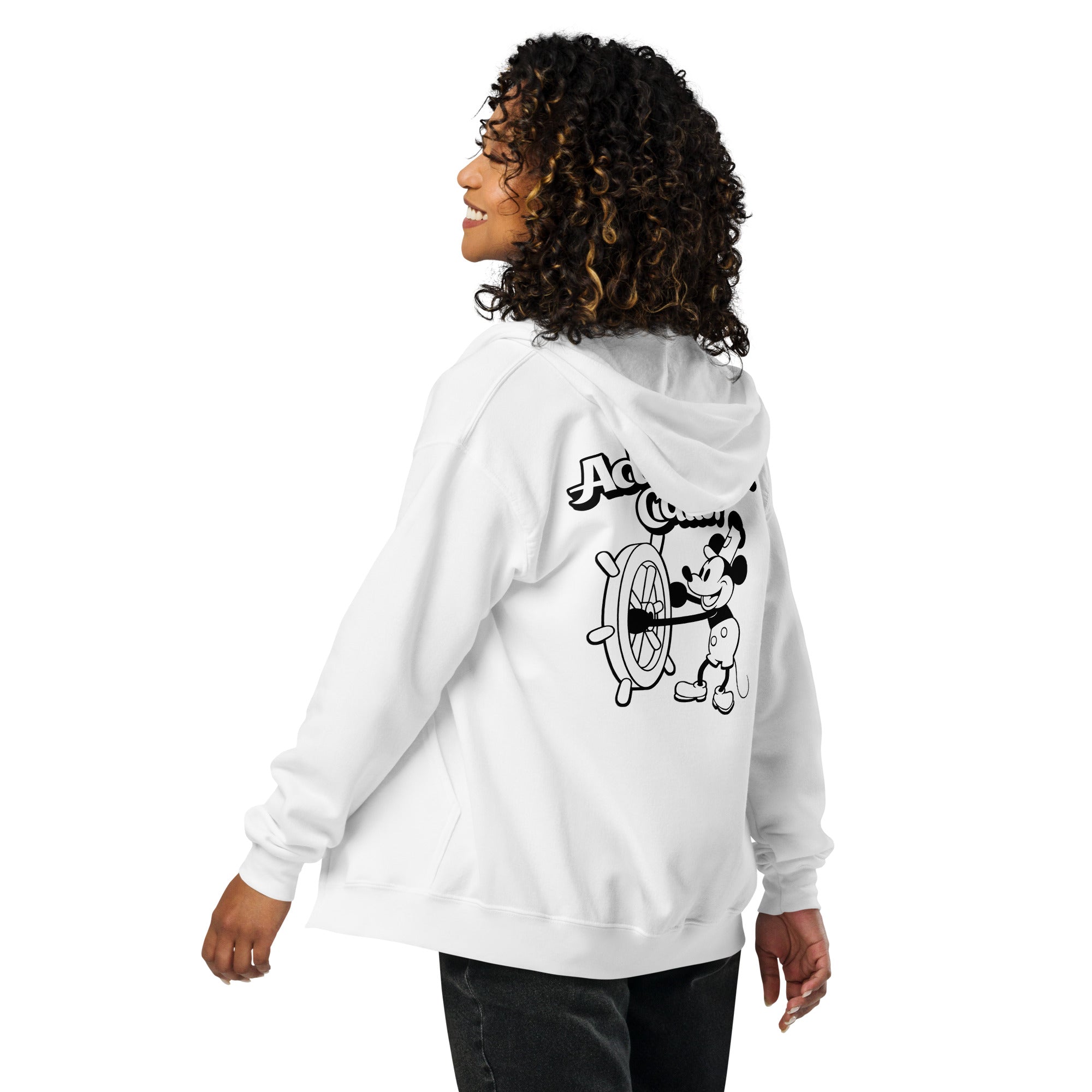 Adventure Calls! Heavy Blend Zip Hoodie - Steamboat Willie World