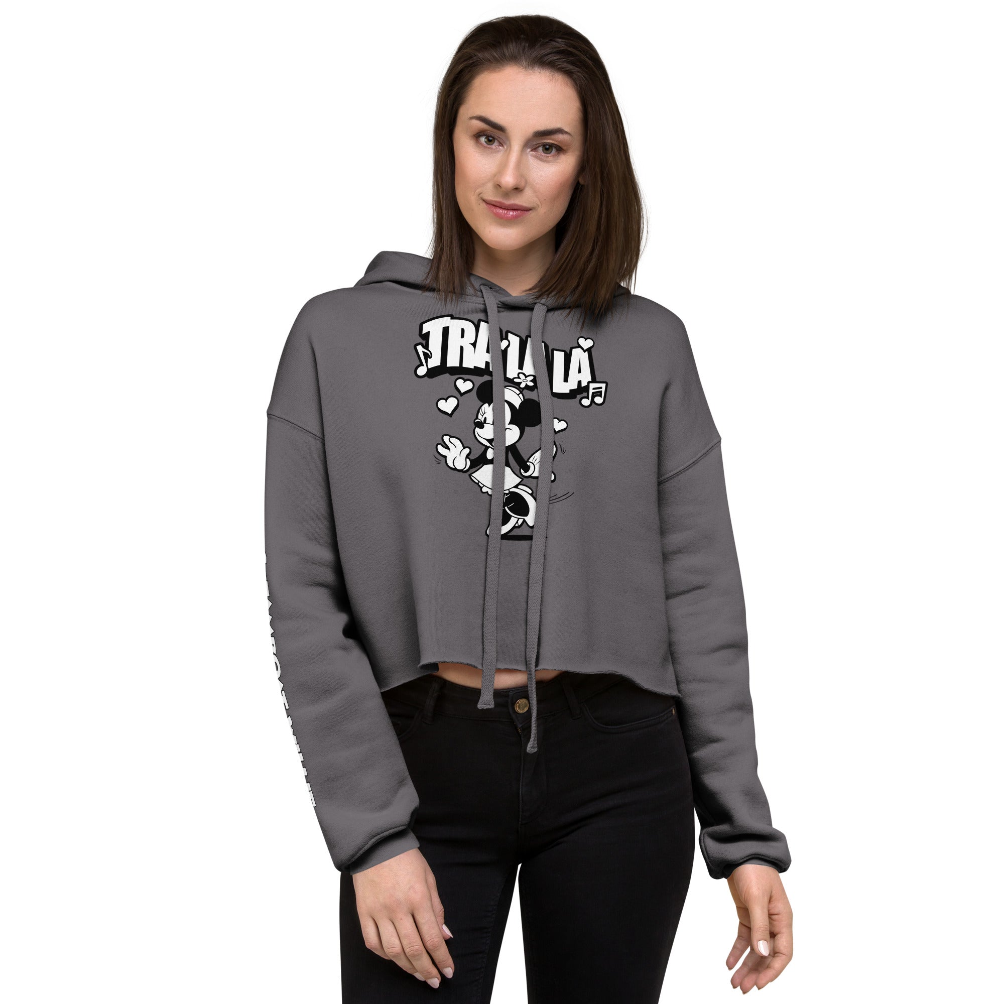 Tra-La-La! Crop Hoodie - Steamboat Willie World