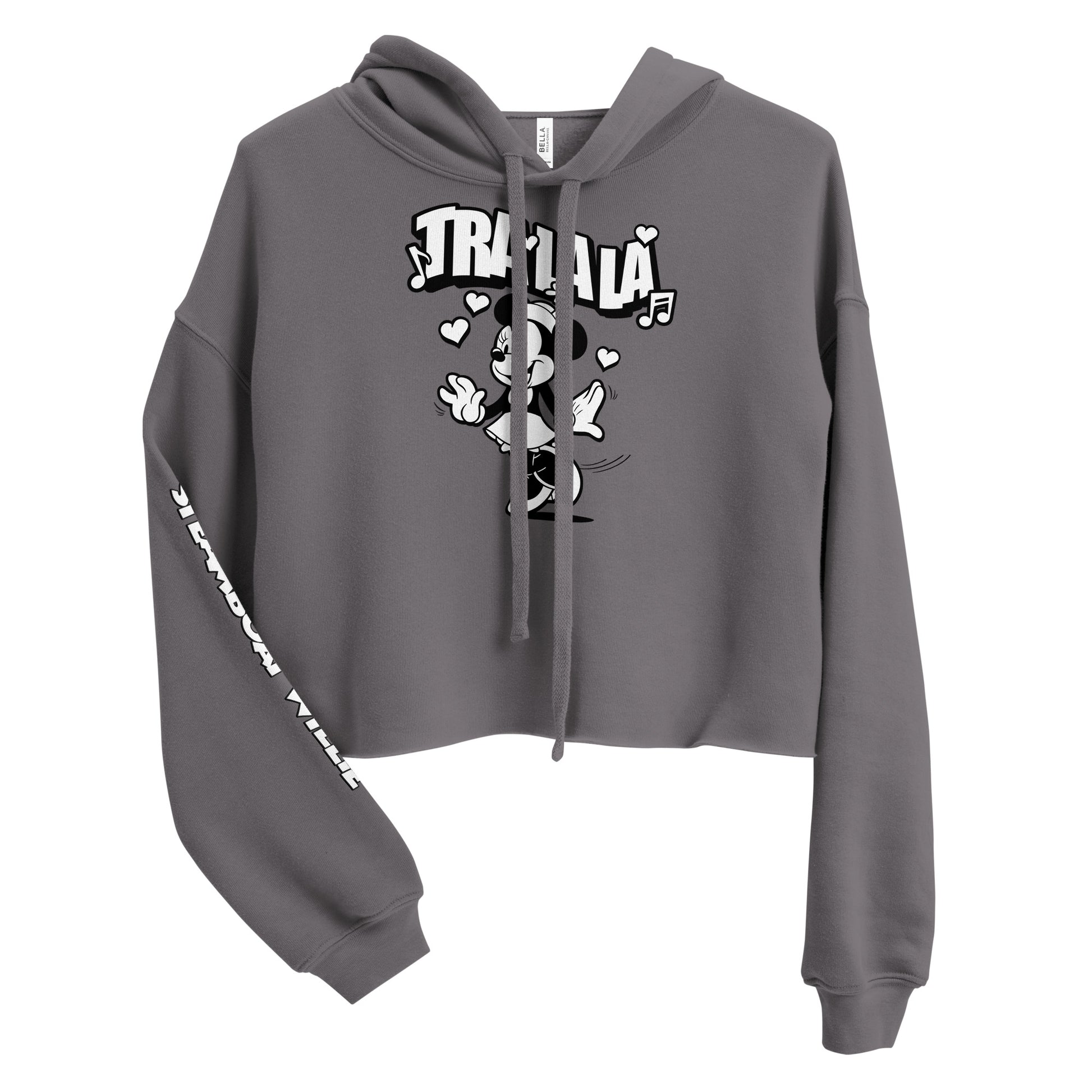 Tra-La-La! Crop Hoodie - Steamboat Willie World