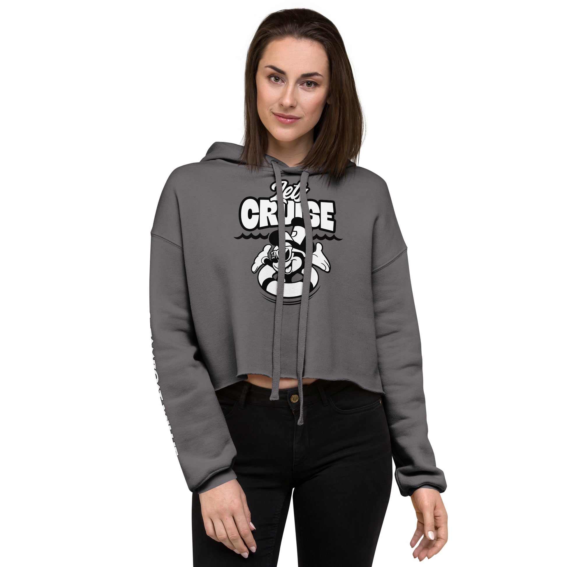 Let's Cruise! Crop Hoodie - Steamboat Willie World