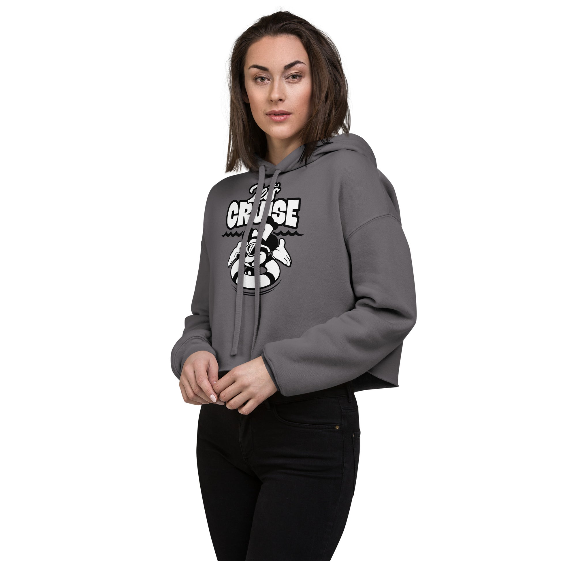 Let's Cruise! Crop Hoodie - Steamboat Willie World